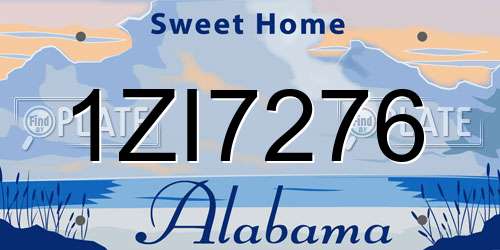1ZI7276 Alabama License Plate