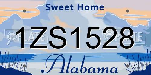 1ZS1528 Alabama License Plate