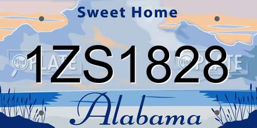 1ZS1828 Alabama License Plate