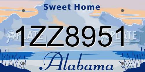 1ZZ8951 Alabama License Plate