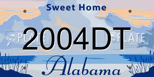 2004DT Alabama License Plate