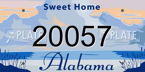 20057 Alabama License Plate
