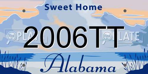 2006TT Alabama License Plate