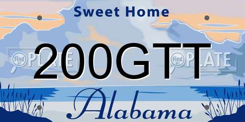 200GTT Alabama License Plate