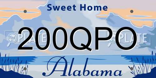 200QPO Alabama License Plate