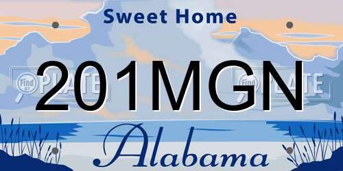 201MGN Alabama License Plate