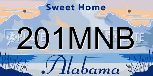 201MNB Alabama License Plate
