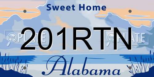 201RTN Alabama License Plate