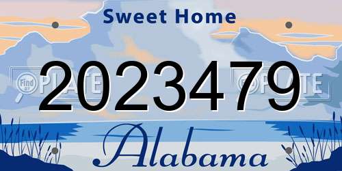 2023479 Alabama License Plate