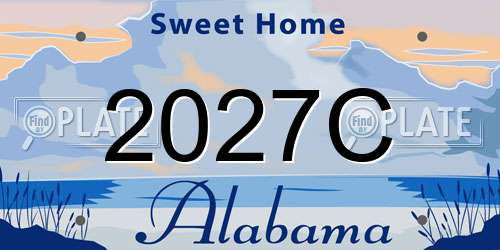 2027C Alabama License Plate