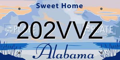 202VVZ Alabama License Plate