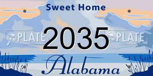 2035 Alabama License Plate