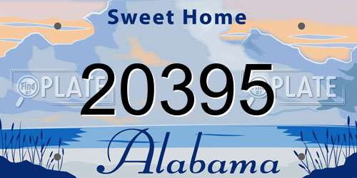 20395 Alabama License Plate