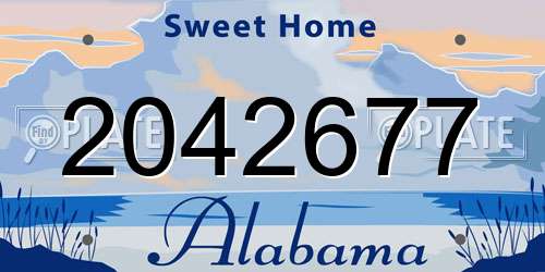 2042677 Alabama License Plate