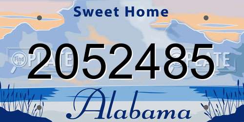 2052485 Alabama License Plate