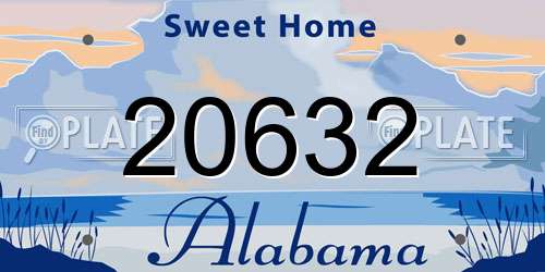 20632 Alabama License Plate