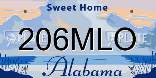 206MLO Alabama License Plate