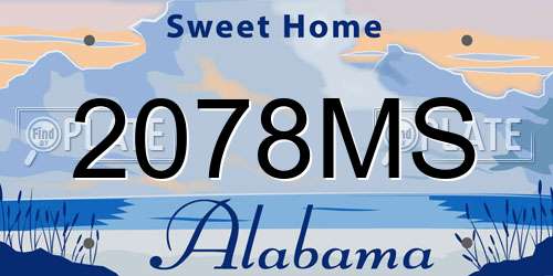2078MS Alabama License Plate