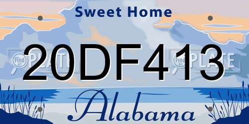 20DF413 Alabama License Plate