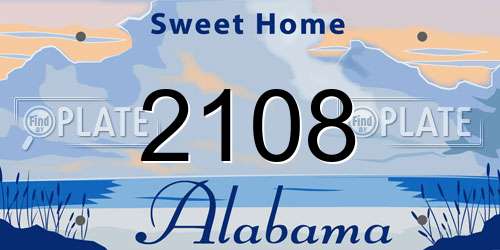 2108 Alabama License Plate