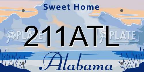 211ATL Alabama License Plate