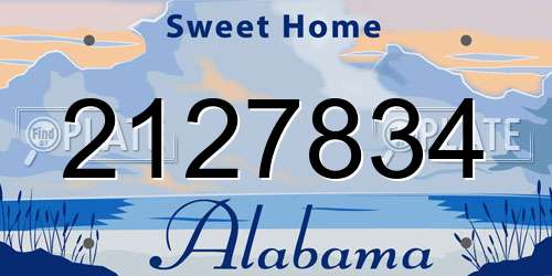 2127834 Alabama License Plate