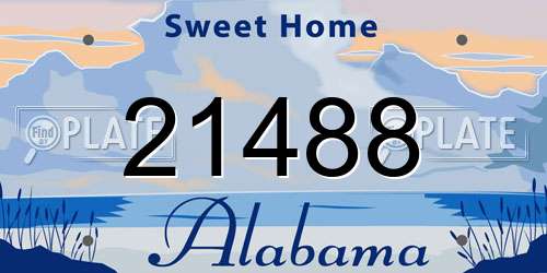 21488 Alabama License Plate