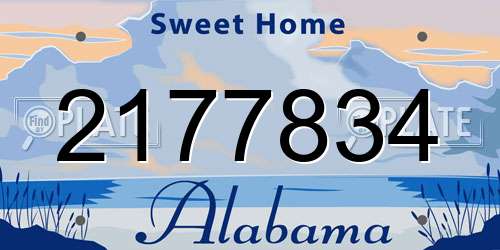 2177834 Alabama License Plate