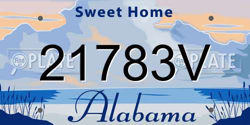 21783V Alabama License Plate
