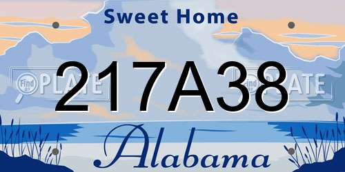 217A38 Alabama License Plate