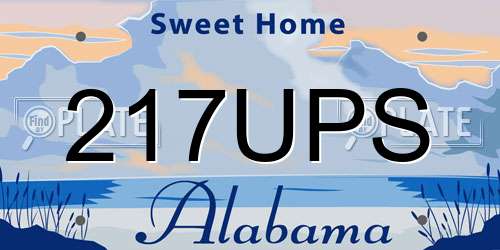 217UPS Alabama License Plate
