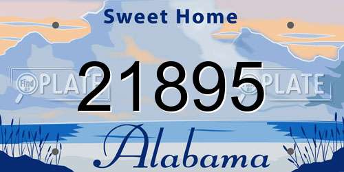 21895 Alabama License Plate