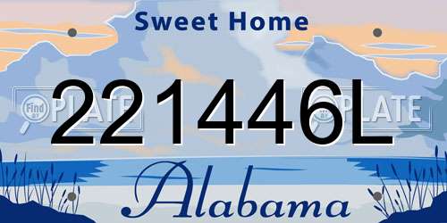 221446L Alabama License Plate