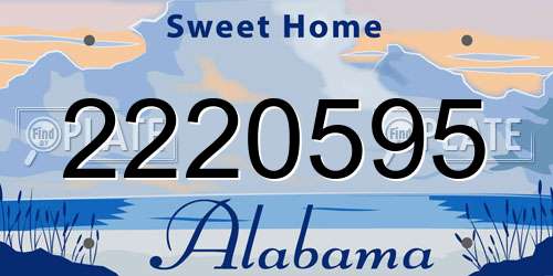 2220595 Alabama License Plate