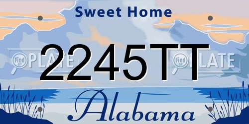 2245TT Alabama License Plate
