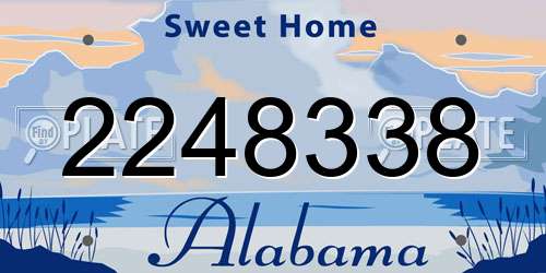 2248338 Alabama License Plate