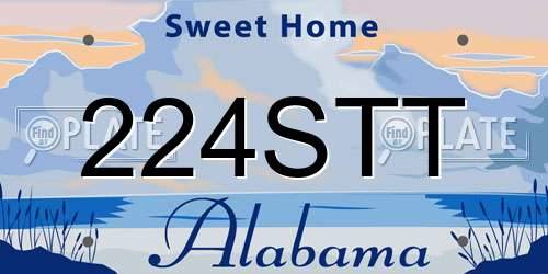 224STT Alabama License Plate