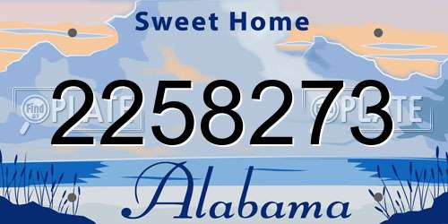 2258273 Alabama License Plate