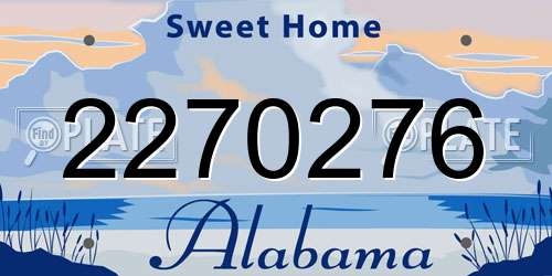 2270276 Alabama License Plate