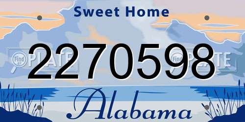 2270598 Alabama License Plate