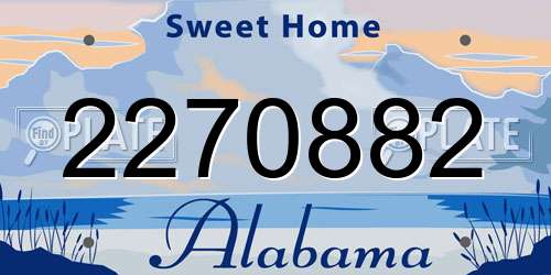 2270882 Alabama License Plate
