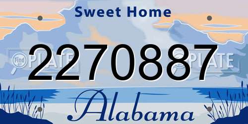 2270887 Alabama License Plate
