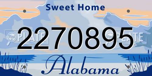 2270895 Alabama License Plate