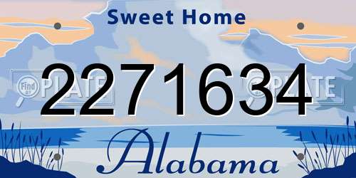 2271634 Alabama License Plate