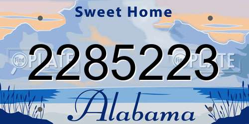2285223 Alabama License Plate