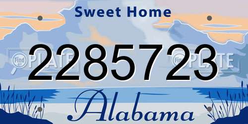 2285723 Alabama License Plate