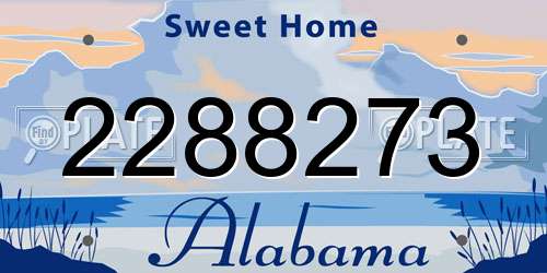 2288273 Alabama License Plate