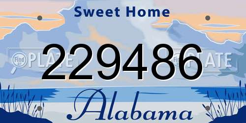 229486 Alabama License Plate