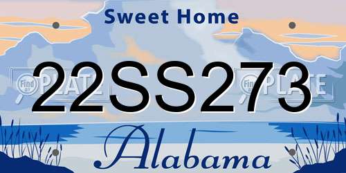 22SS273 Alabama License Plate