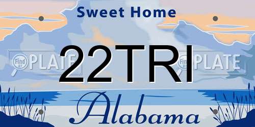 22TRI Alabama License Plate